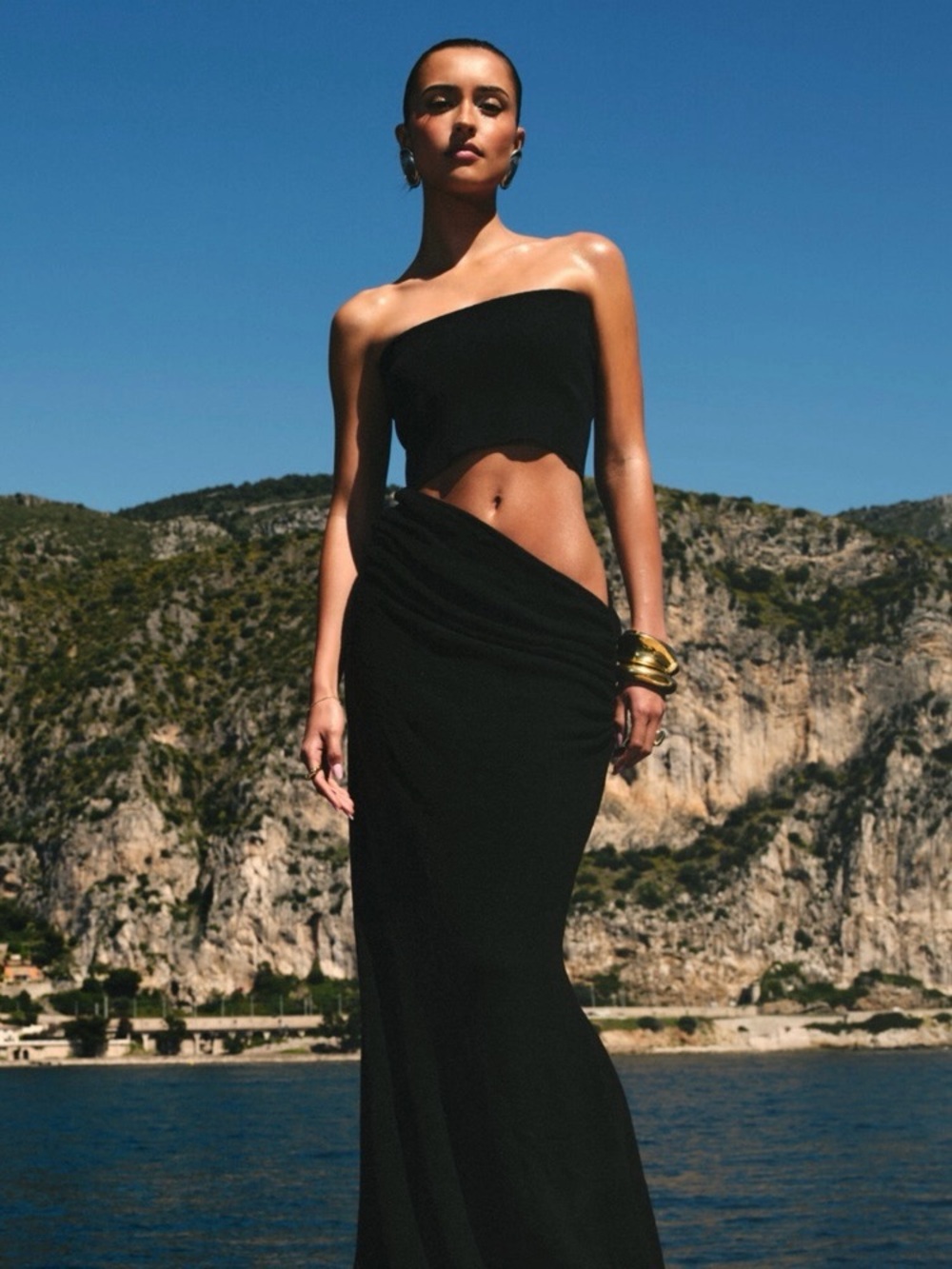 NWT Meshki Jasiel Strapless Knit Maxi Dress